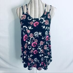 NWT Hippie Rose Top Women's Juniors Sleeveless Floral Size Small
